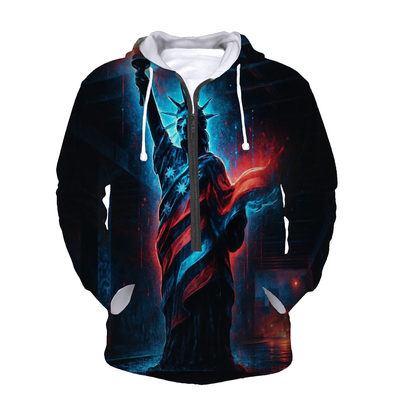 Neon Liberty Overpass Banner hoodie designs