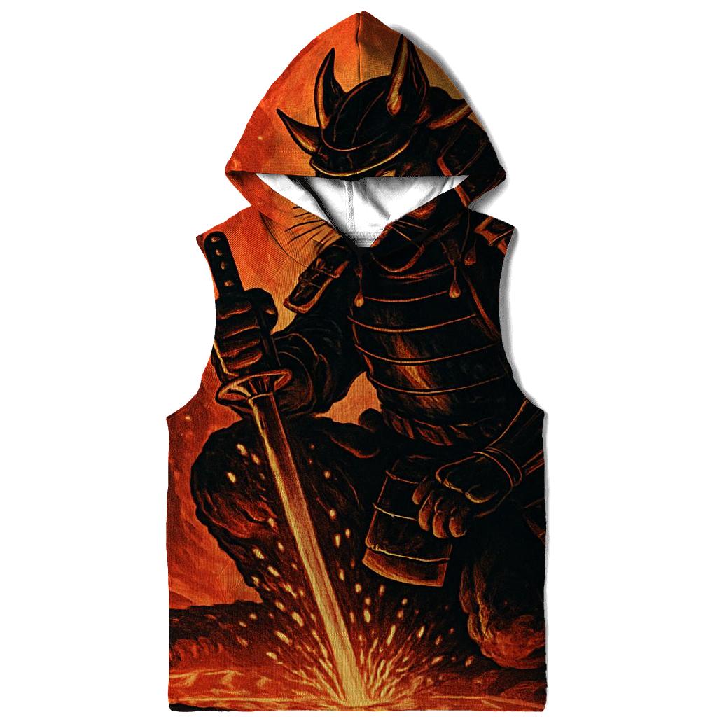 Volcanic Sunforge Samurai Cat hoodie styles