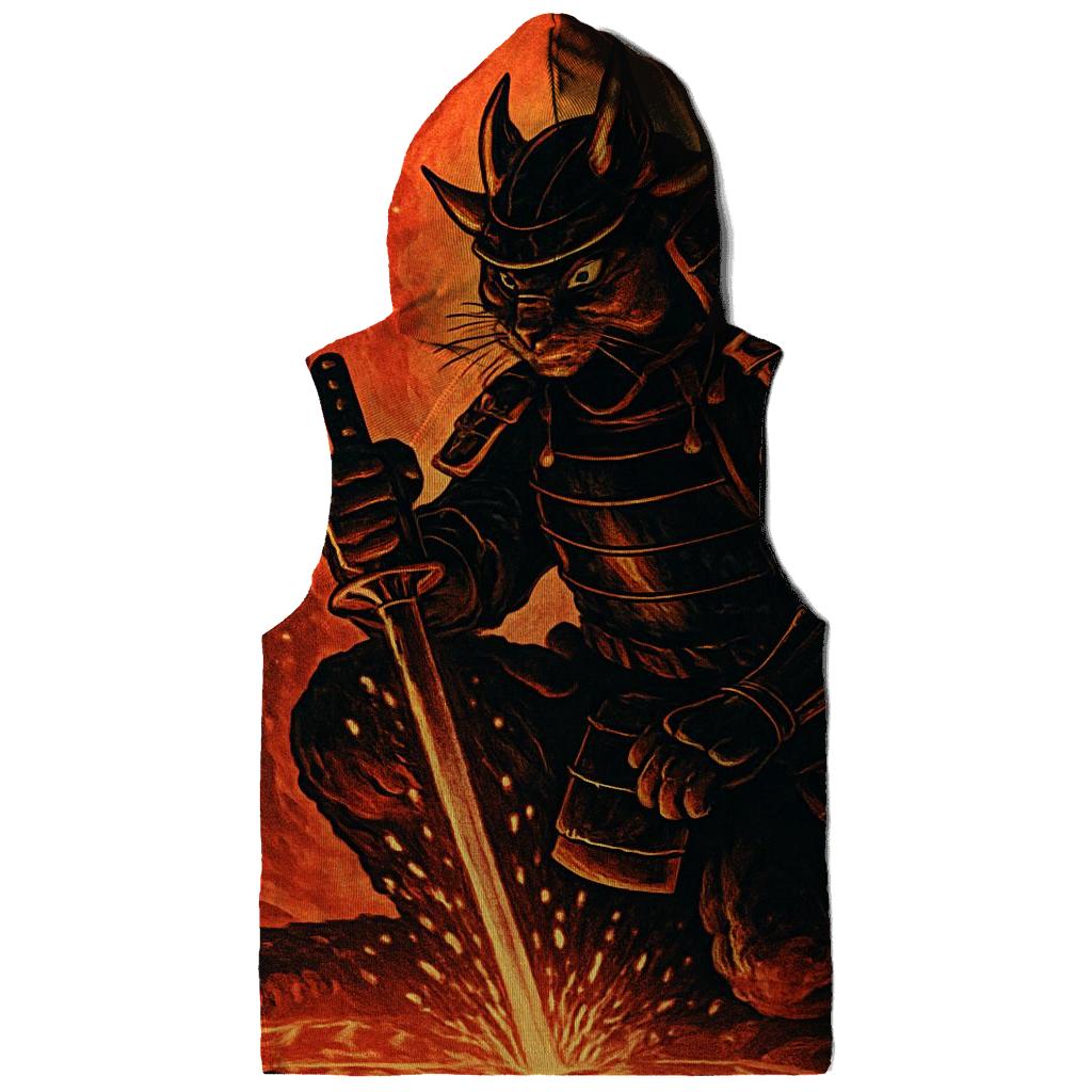 Volcanic Sunforge Samurai Cat hoodie styles