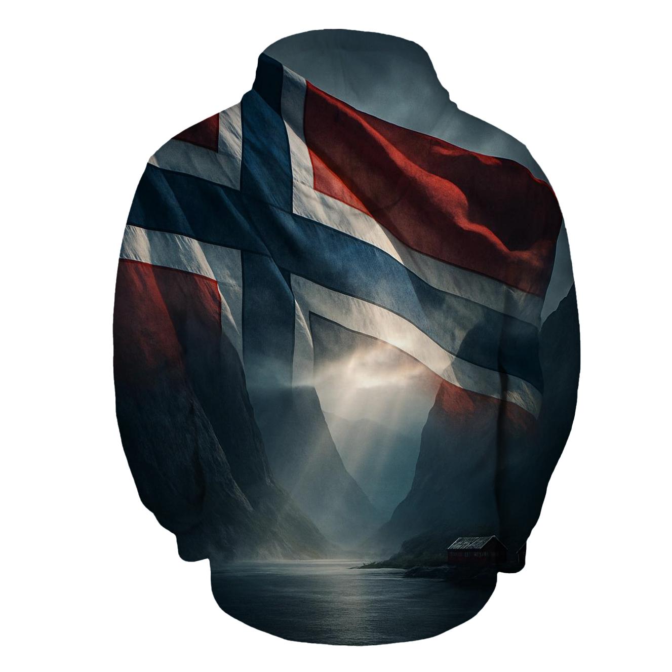 Northern Light Weave Flag Norway heavyweight hoodies