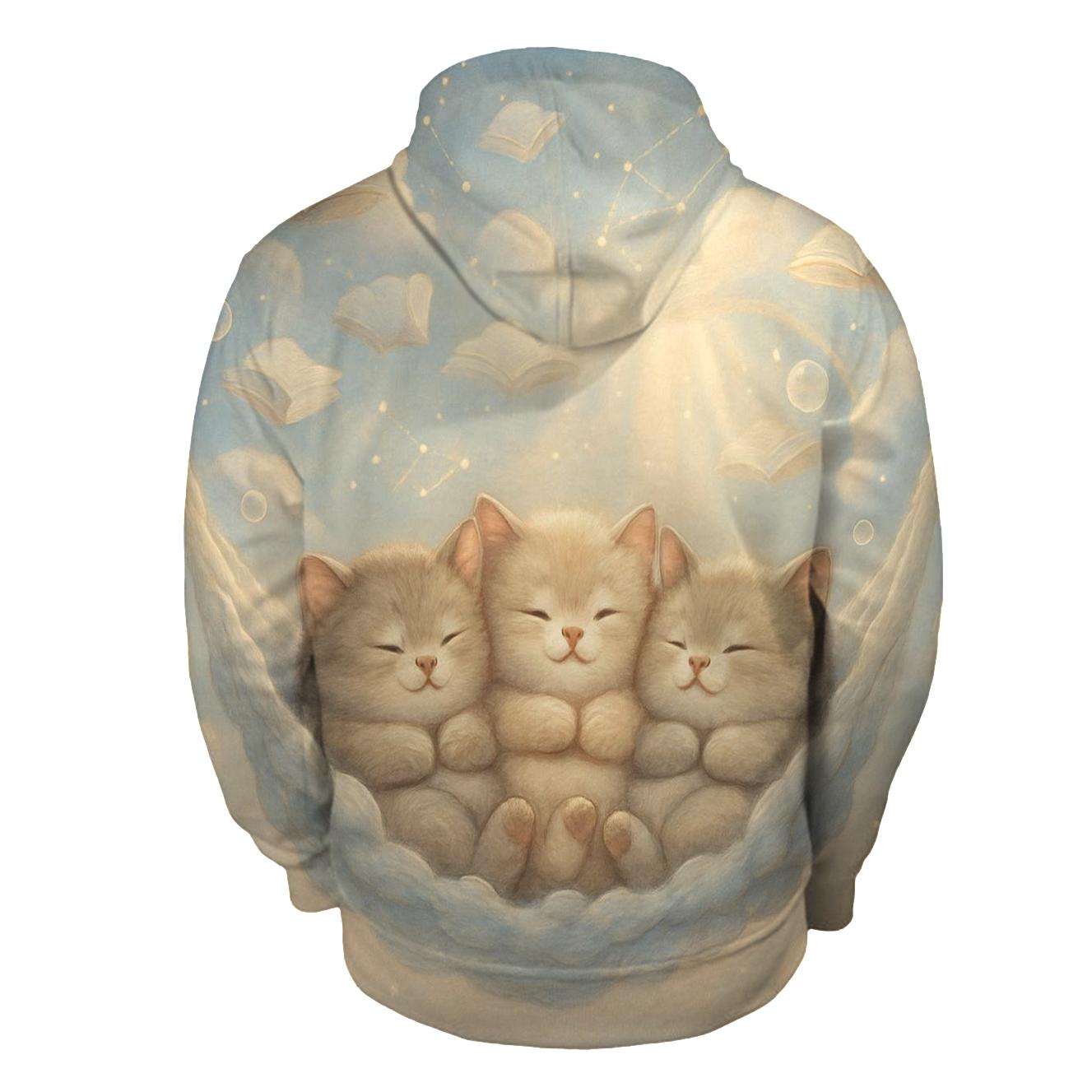 Cloud Library Naptime Cats hoodie designs