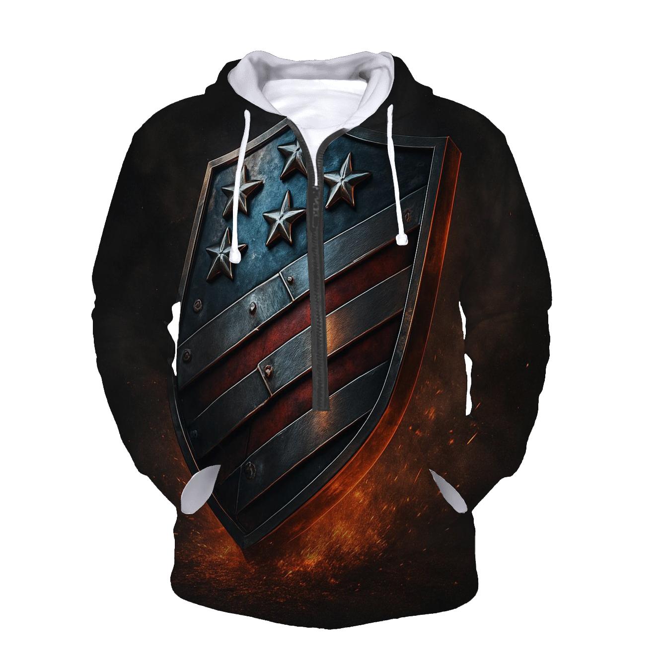 Forged Steel Stars And Stripes Crest embroidered hoodies