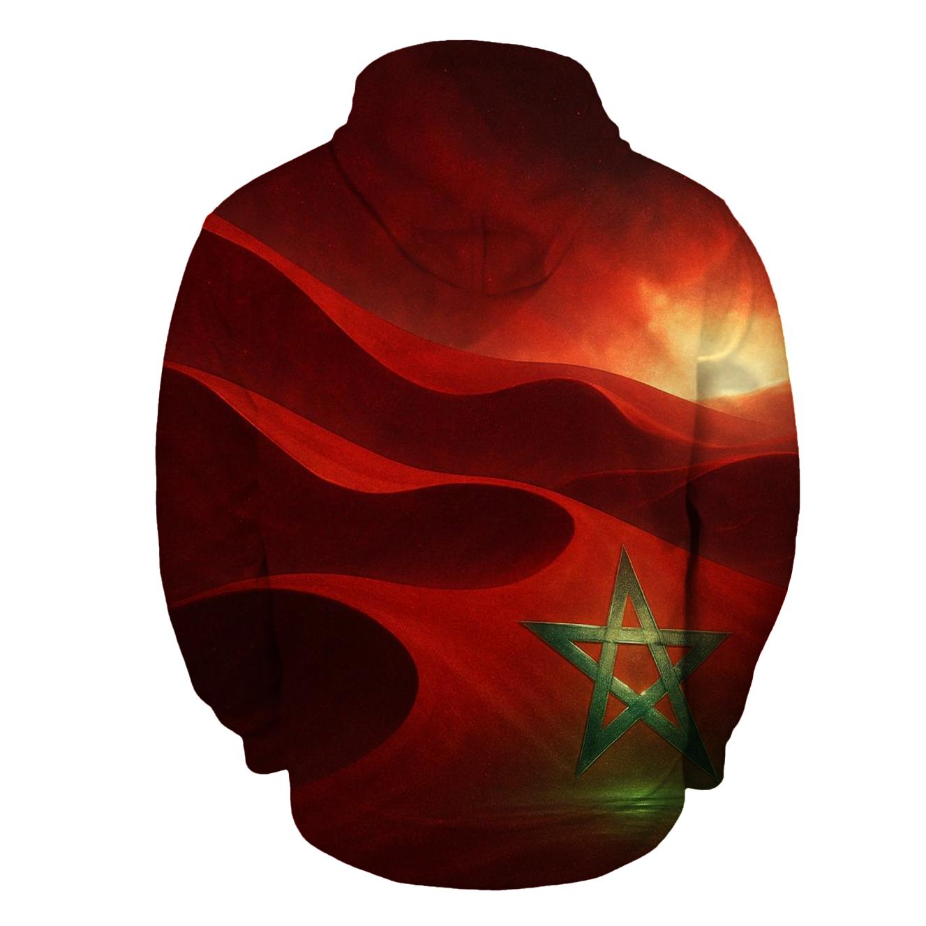 Emerald Dune Mirage Flag Morocco custom hoodies