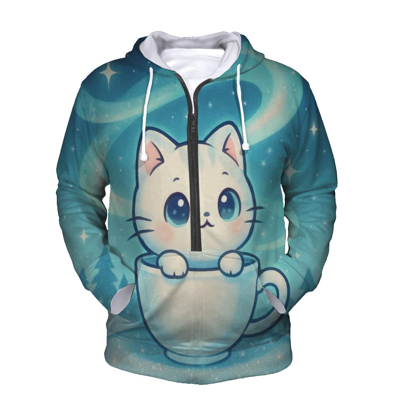 Aurora Teacup Stargazer printed hoodies