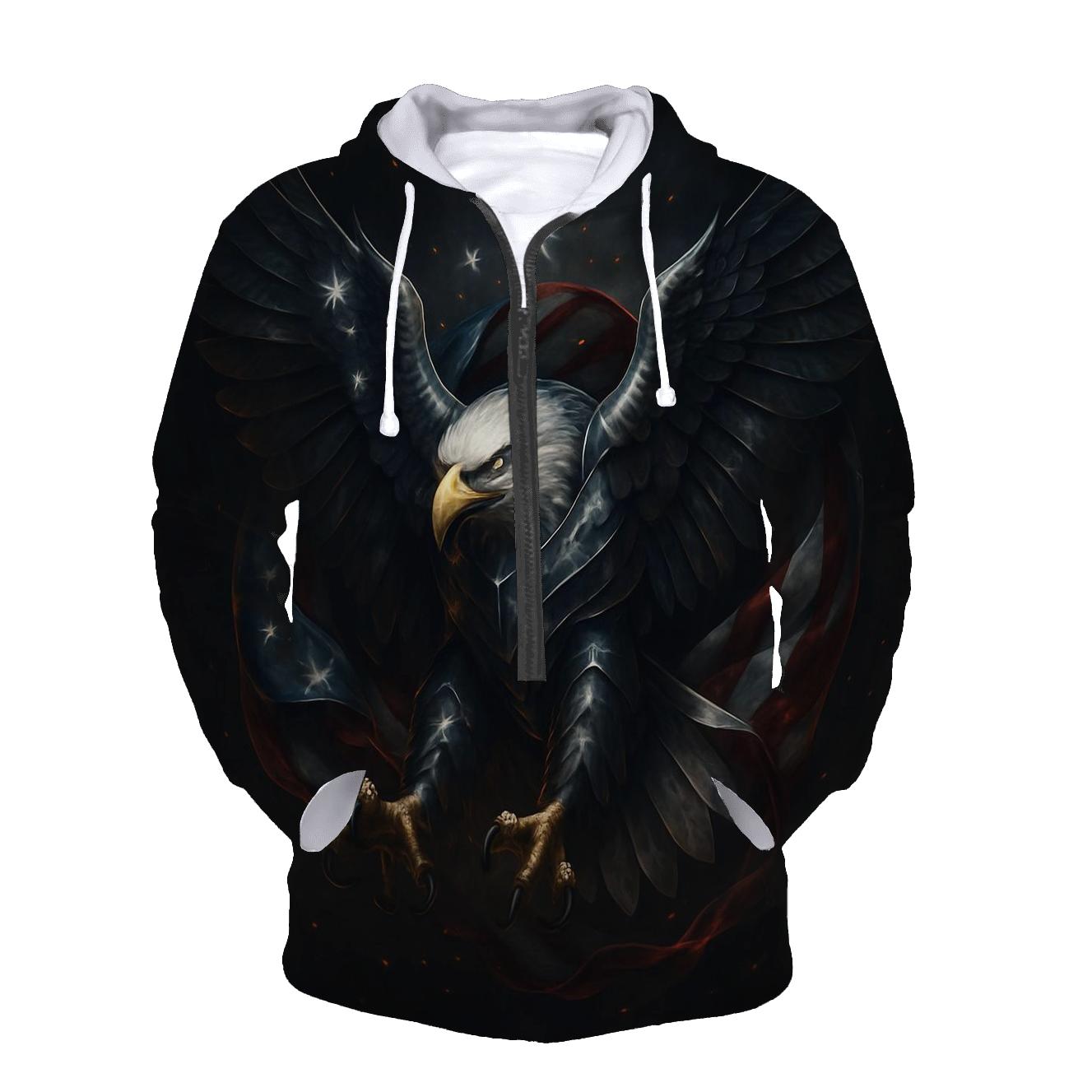 Eagle Of Steel And Stars embroidered hoodies