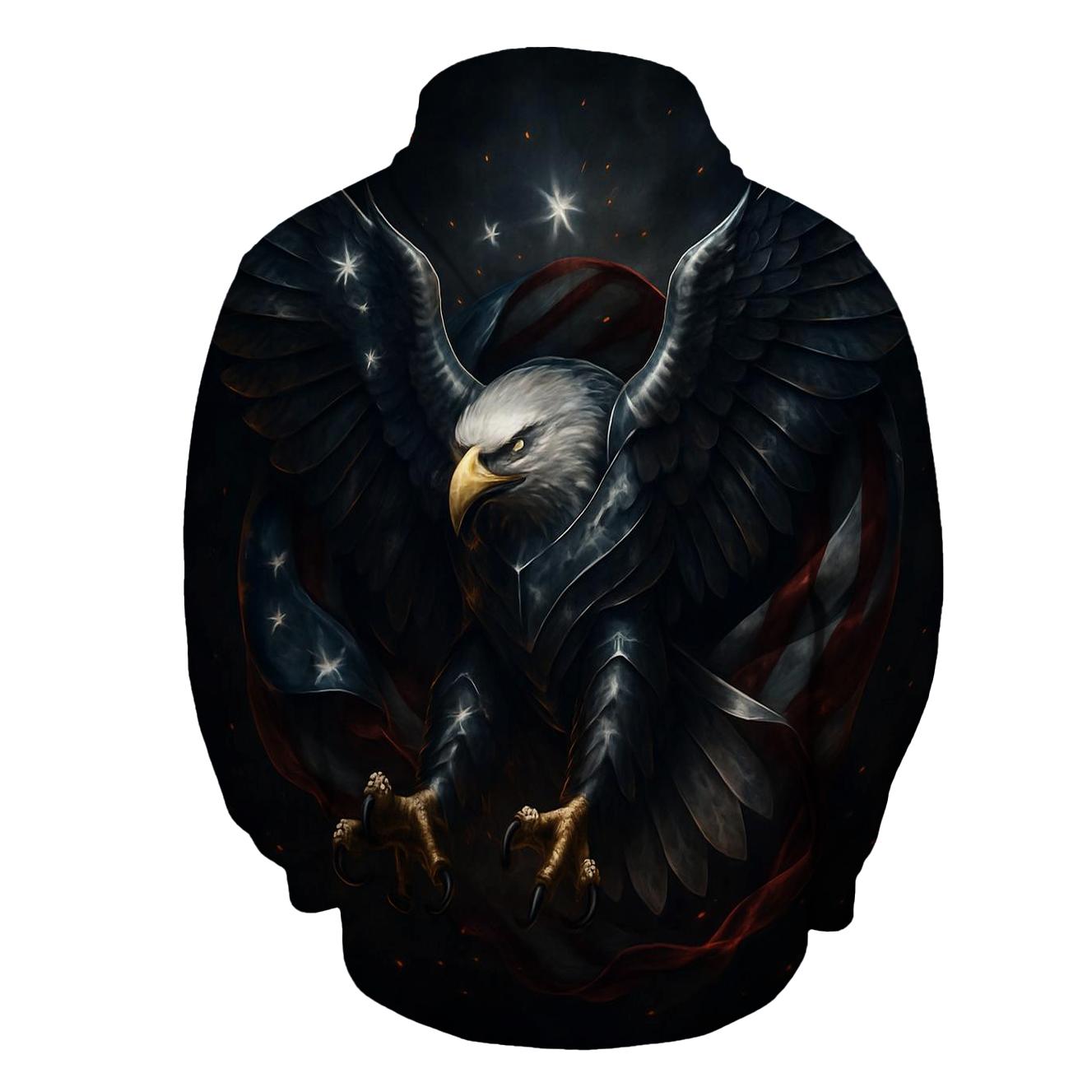 Eagle Of Steel And Stars embroidered hoodies