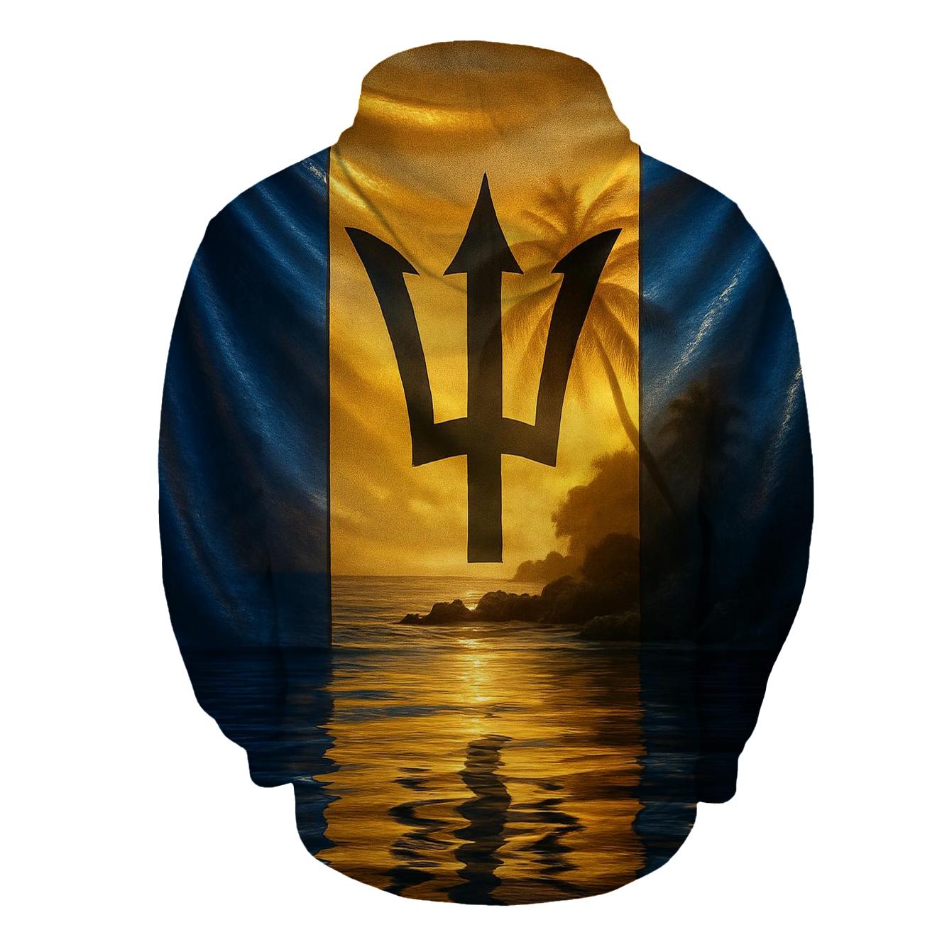 Caribbean Prism Flag Barbados graphic hoodies