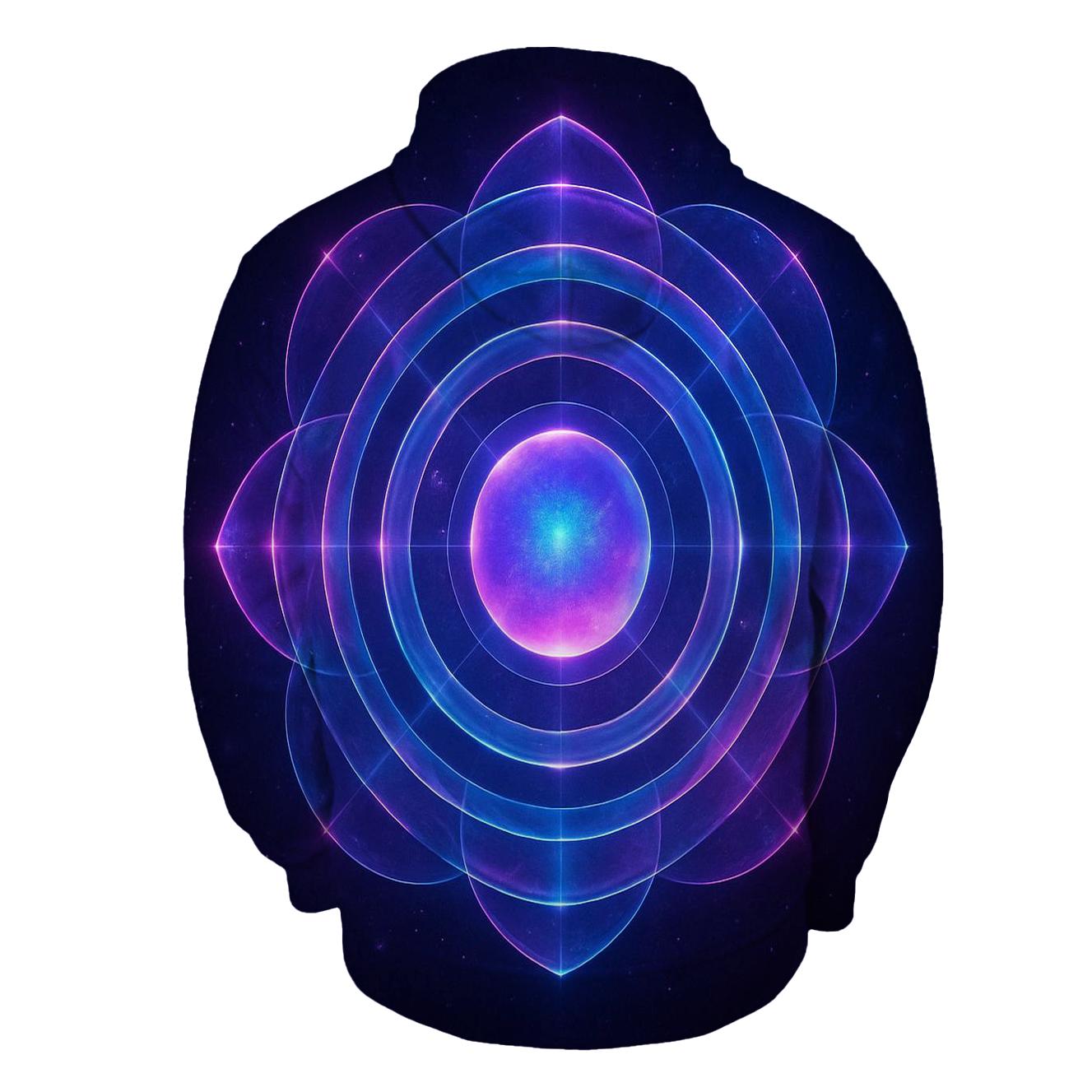Violet Pulse Orbit Garden graphic hoodies