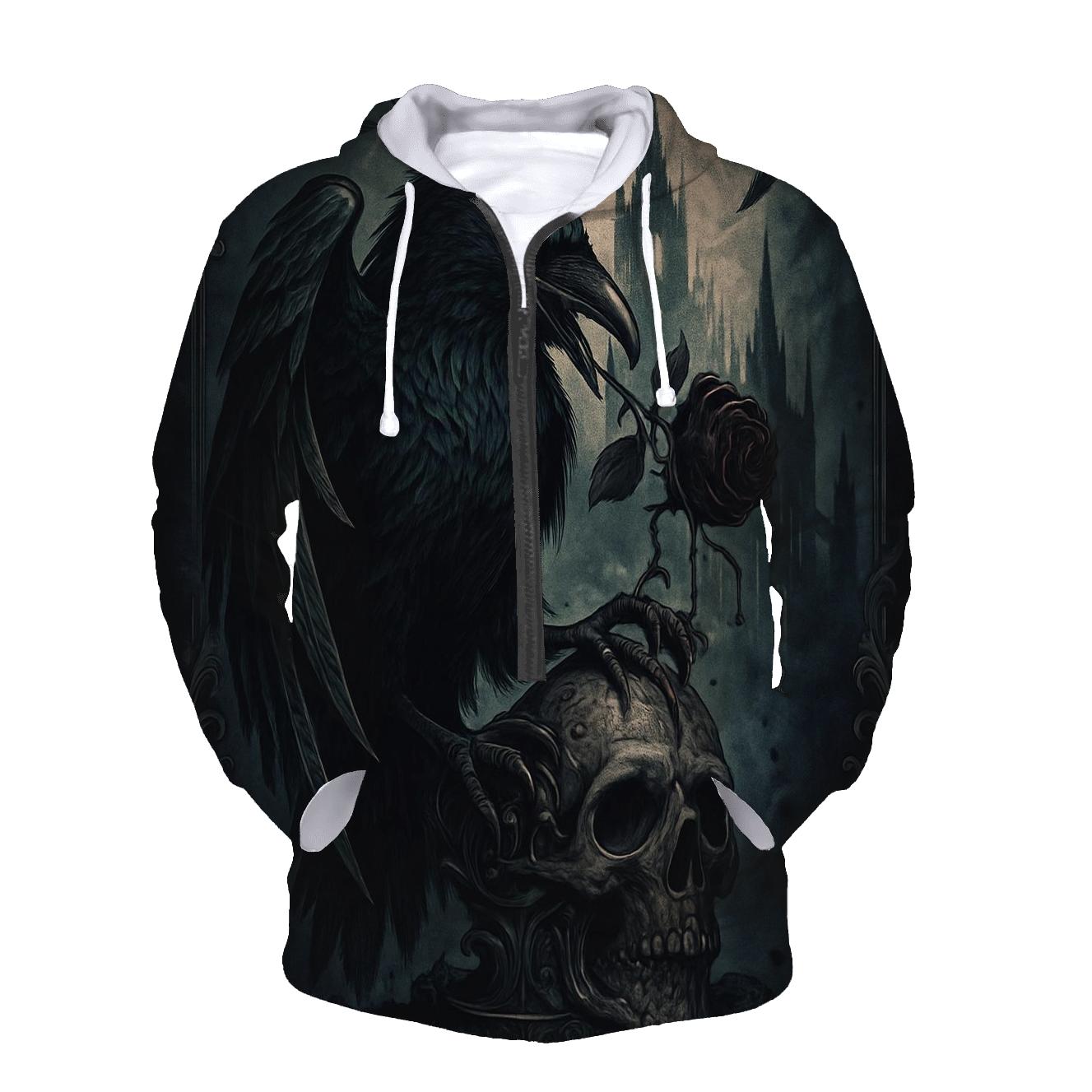 Raven Reliquary Of The Cursed Cathedral printed hoodies