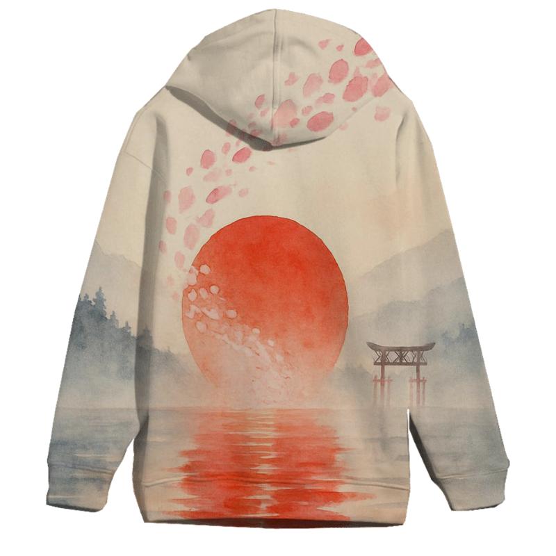 Sakura Horizon Flagscape Japan hoodie styles