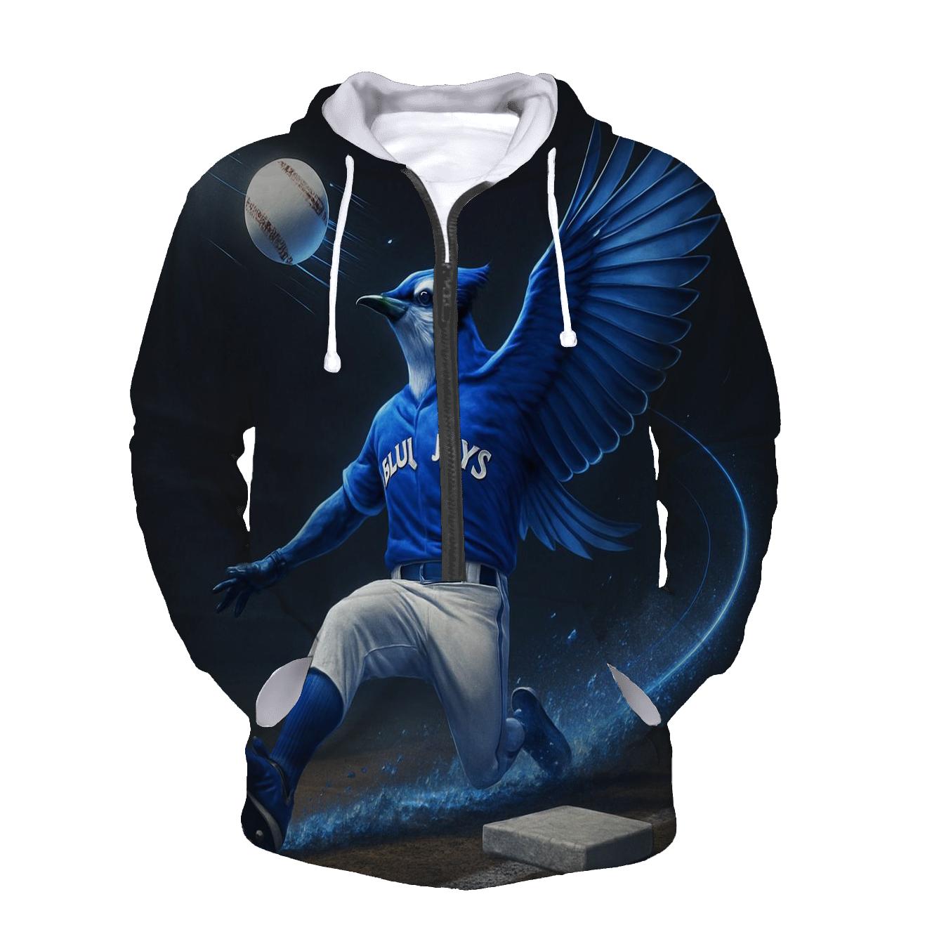 Midnight Slide Arc Blue Jays Fusion embroidered hoodies