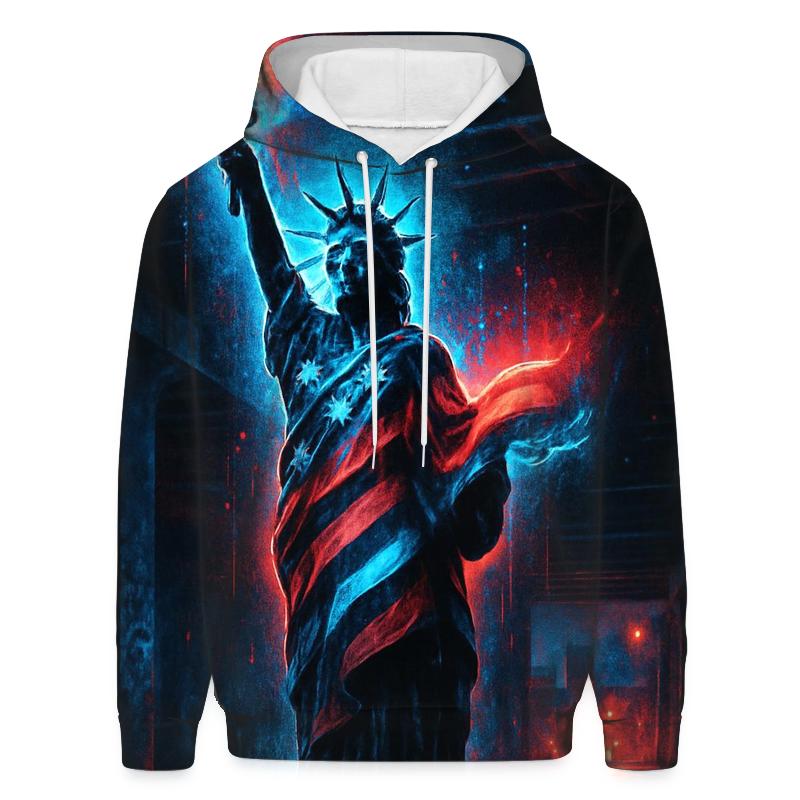 Neon Liberty Overpass Banner custom hoodies