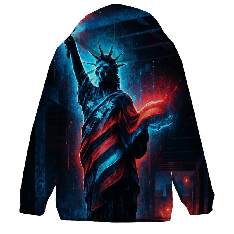 Neon Liberty Overpass Banner custom hoodies
