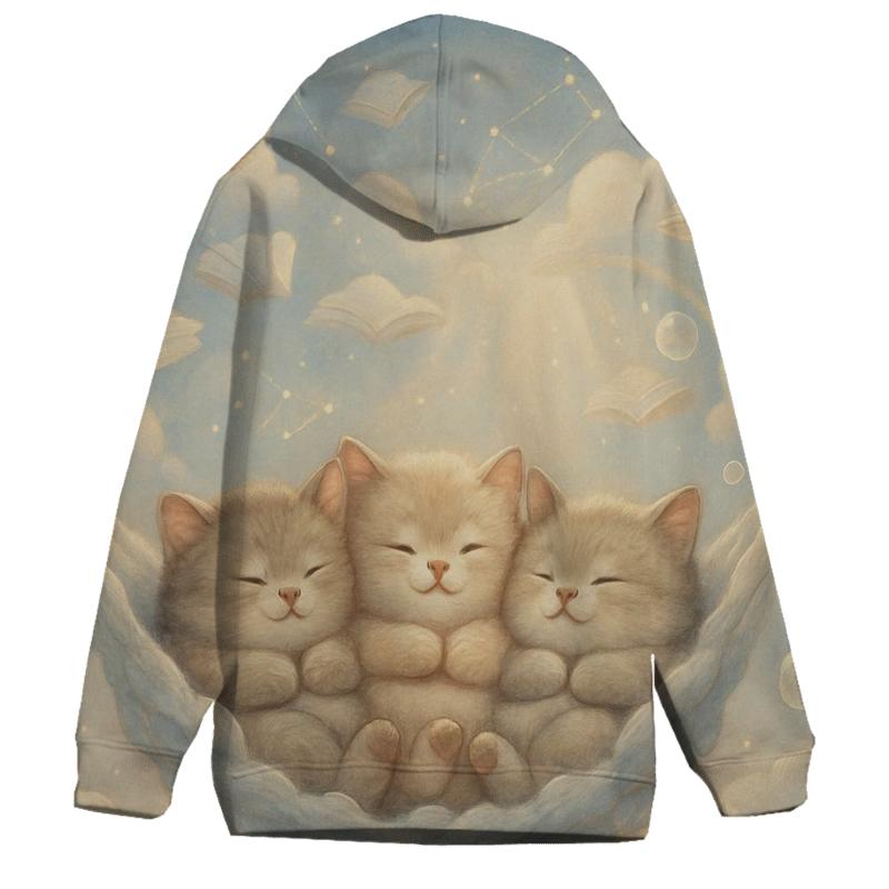 Cloud Library Naptime Cats heavyweight hoodies