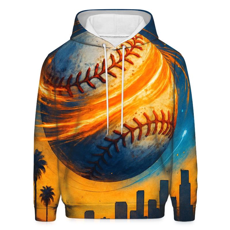 Sunset Seam Spiral Over The City graphic hoodies