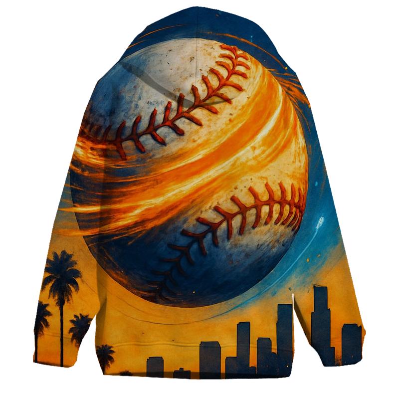 Sunset Seam Spiral Over The City graphic hoodies