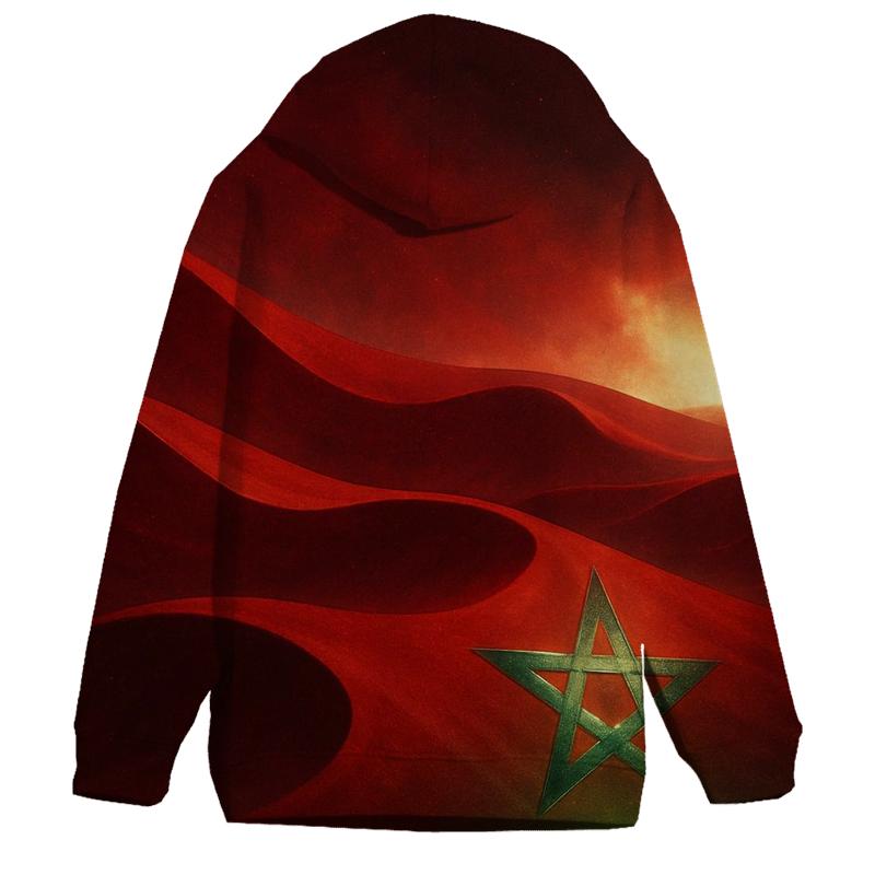 Emerald Dune Mirage Flag Morocco graphic hoodies
