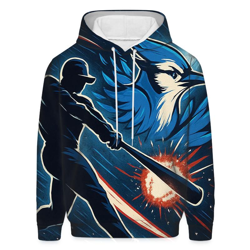 Featherstorm Swing In Blue Jays Night printed hoodies