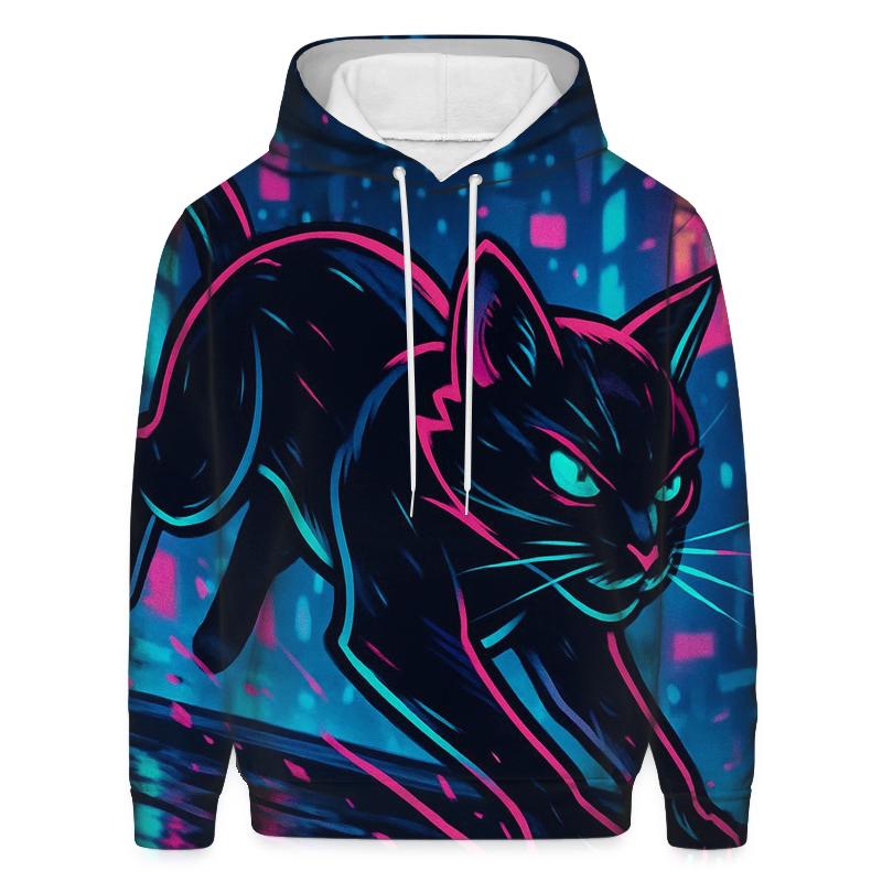 Neon Alley Circuit Cat Sprinter zip-up hoodies