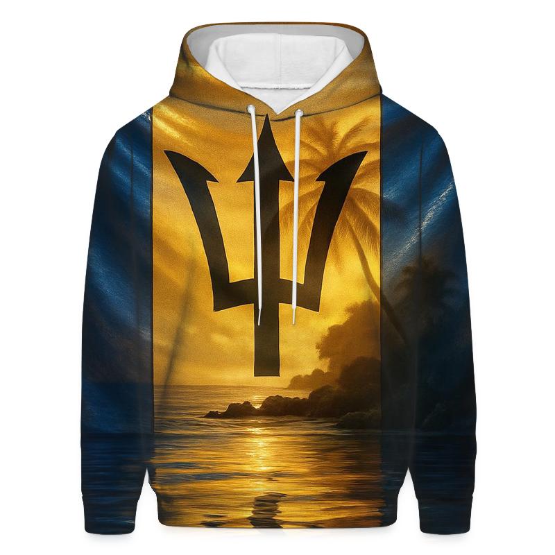 Caribbean Prism Flag Barbados graphic hoodies