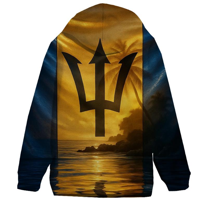 Caribbean Prism Flag Barbados graphic hoodies