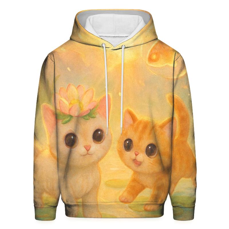 Sunrise Lotus Crown Kitty Parade graphic hoodies