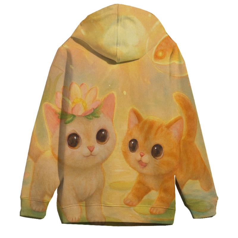 Sunrise Lotus Crown Kitty Parade graphic hoodies