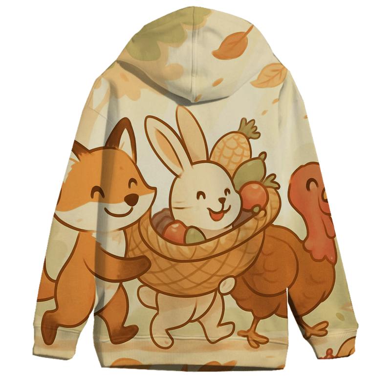 Woodland Harvest Parade Of Friends premium hoodies