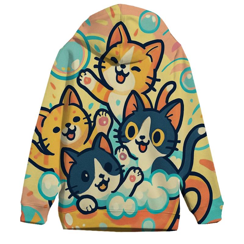 Carnival Bubble Bath Kittens custom hoodies