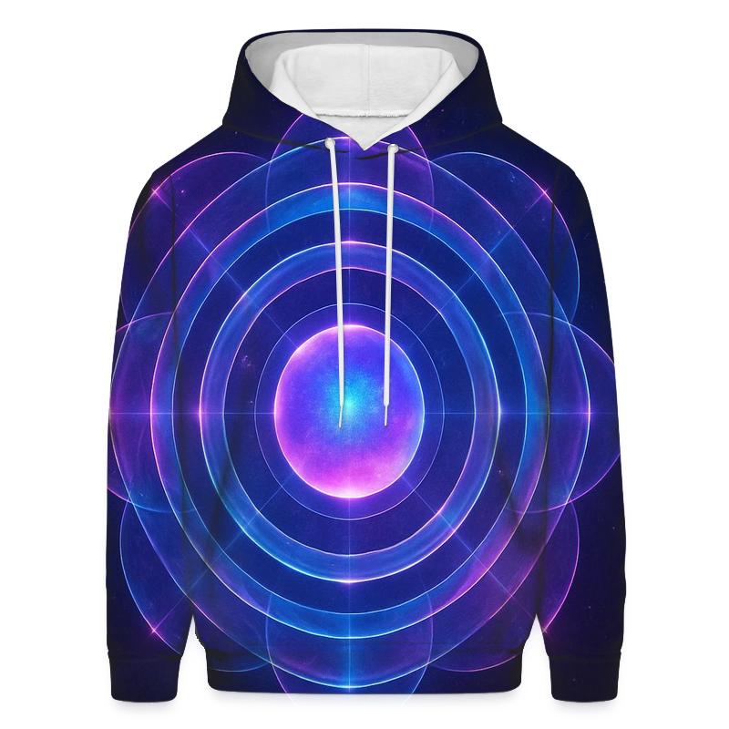 Violet Pulse Orbit Garden custom hoodies
