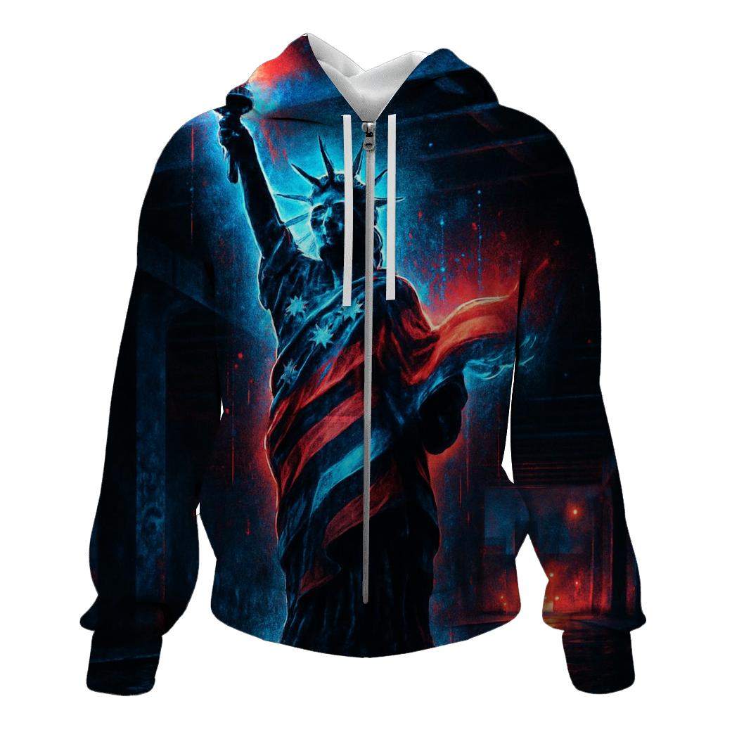 Neon Liberty Overpass Banner hoodie styles
