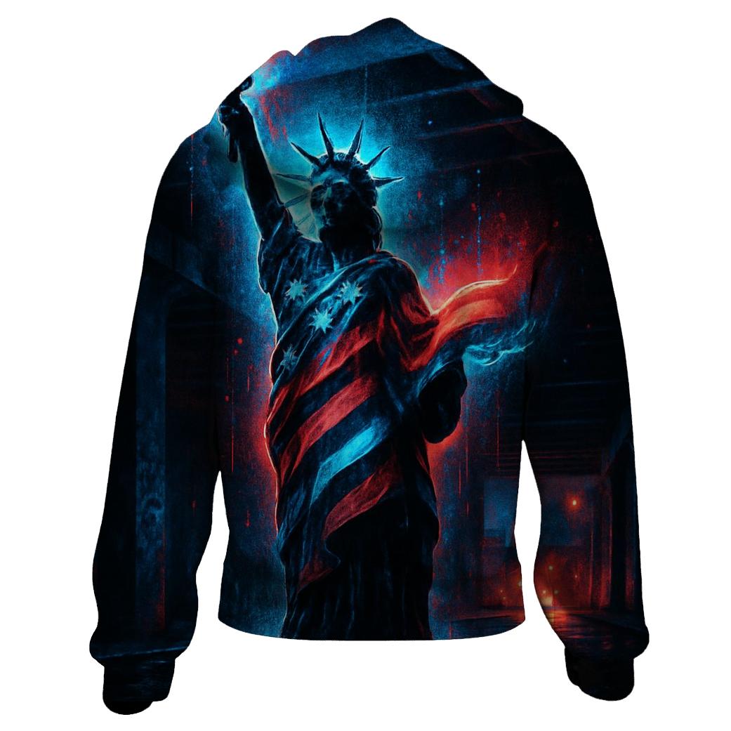Neon Liberty Overpass Banner hoodie styles