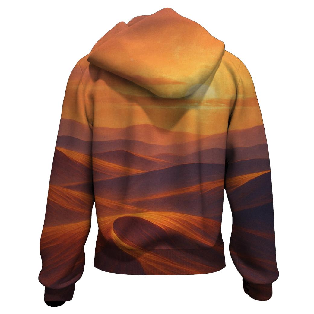 Saffron Dune Reverie embroidered hoodies
