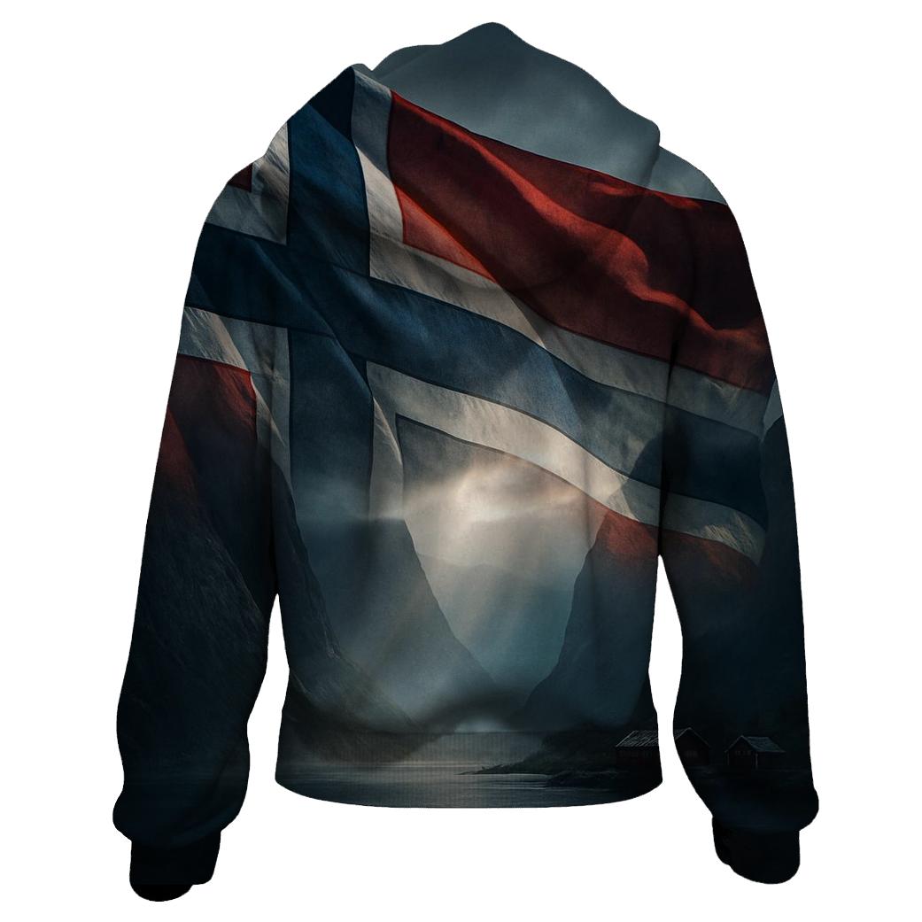 Northern Light Weave Flag Norway pullover hoodies