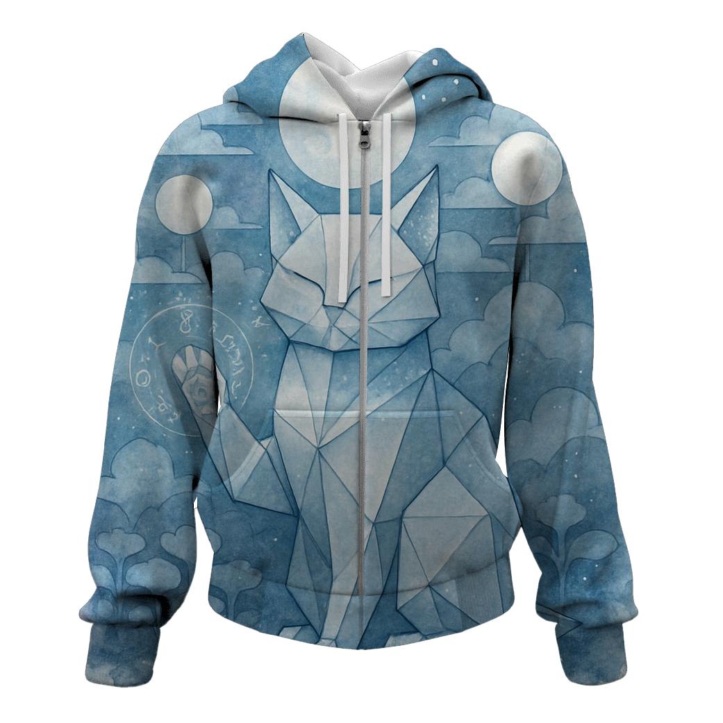 Lunar Origami Guardian Cat hoodie trends