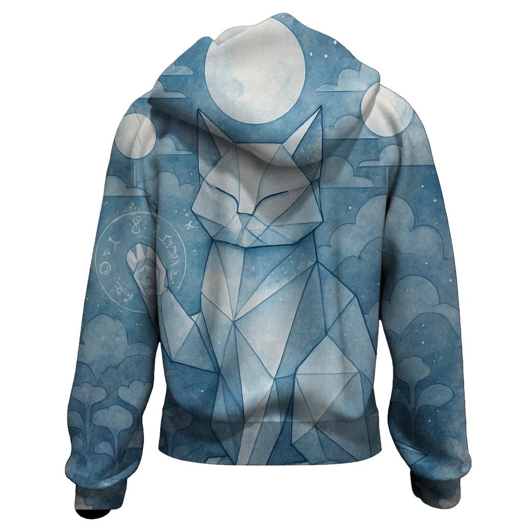 Lunar Origami Guardian Cat hoodie trends