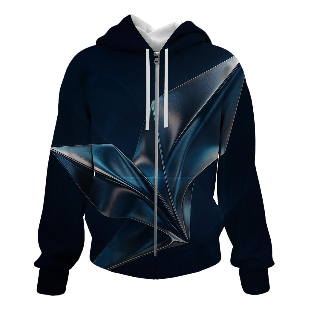 Chrome Nebula Origami printed hoodies