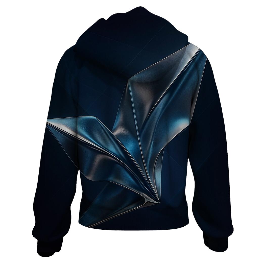 Chrome Nebula Origami printed hoodies