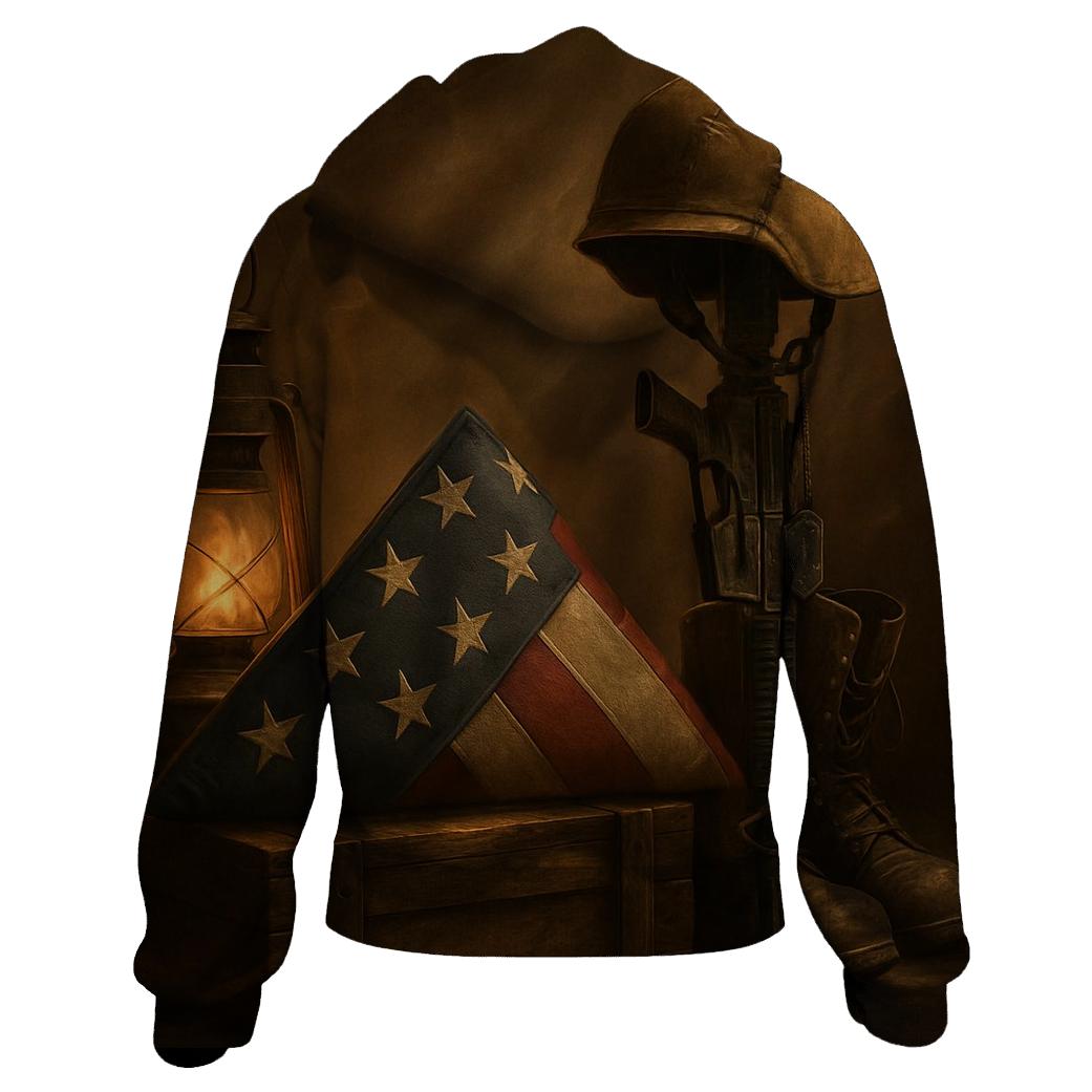 Memorial Lantern Fold zip-up hoodies