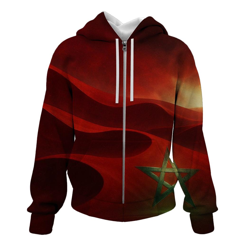 Emerald Dune Mirage Flag Morocco hoodie trends
