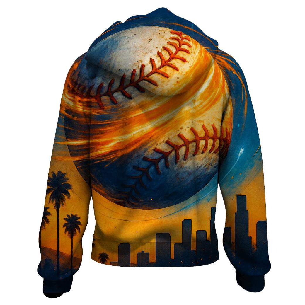 Sunset Seam Spiral Over The City hoodies fashion