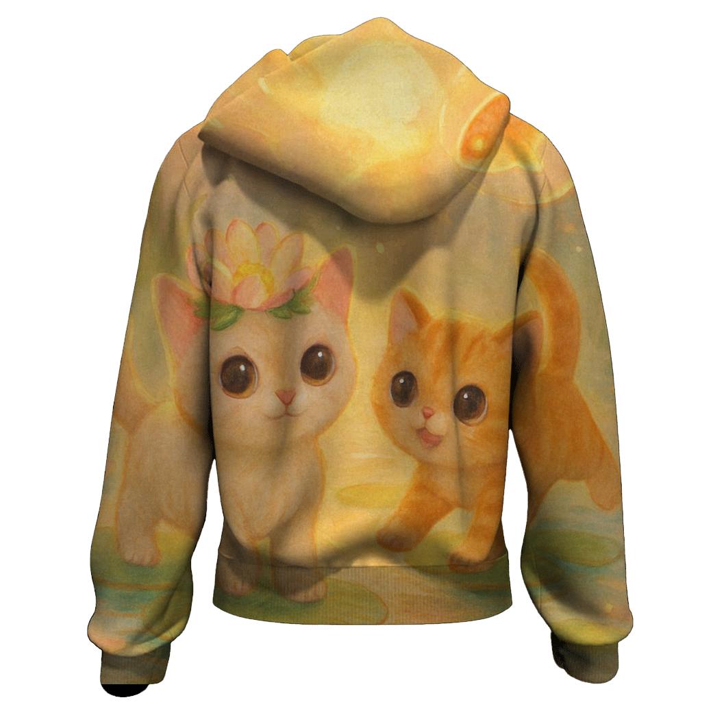 Sunrise Lotus Crown Kitty Parade graphic hoodies