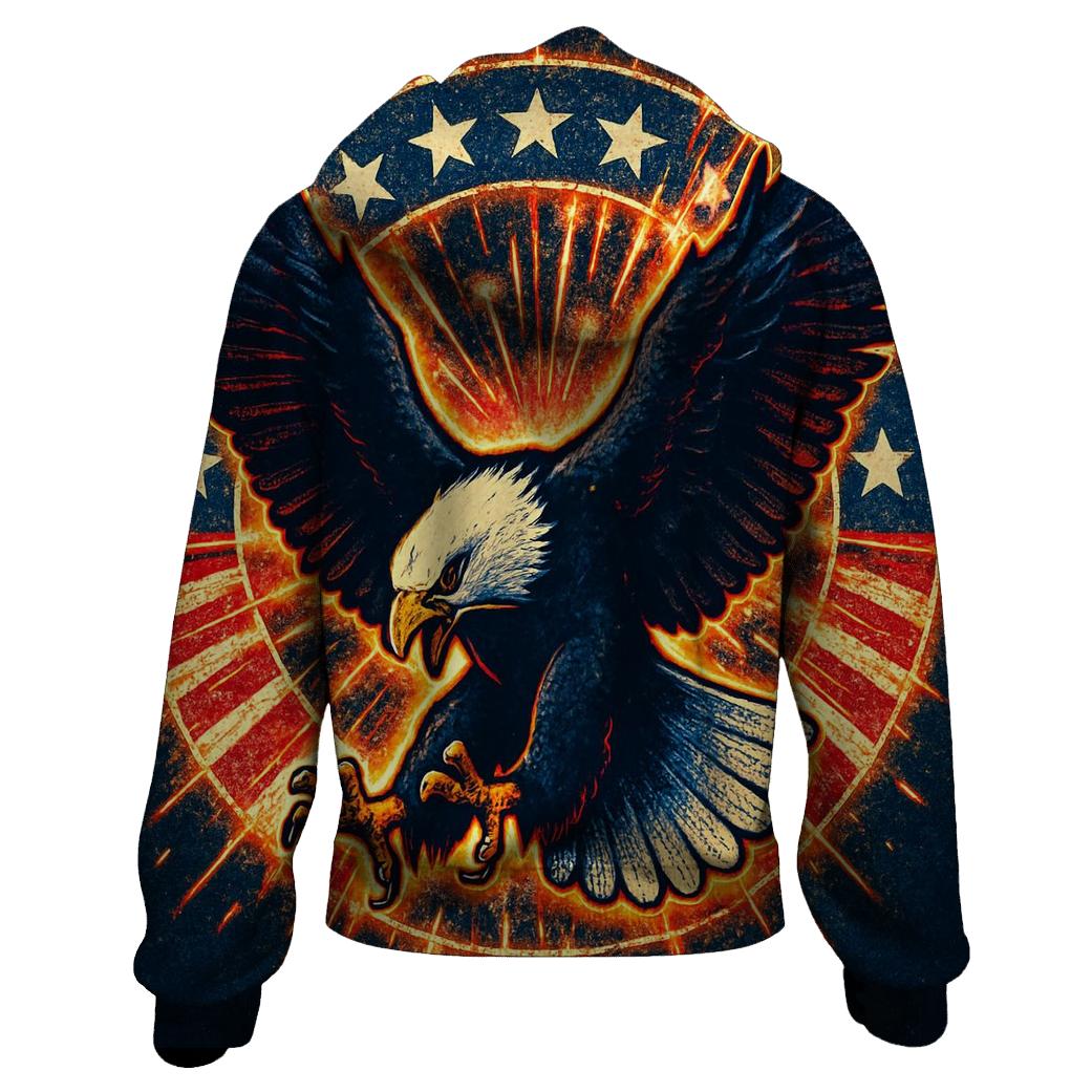 Eagle Dive Through Firework Halo custom hoodies