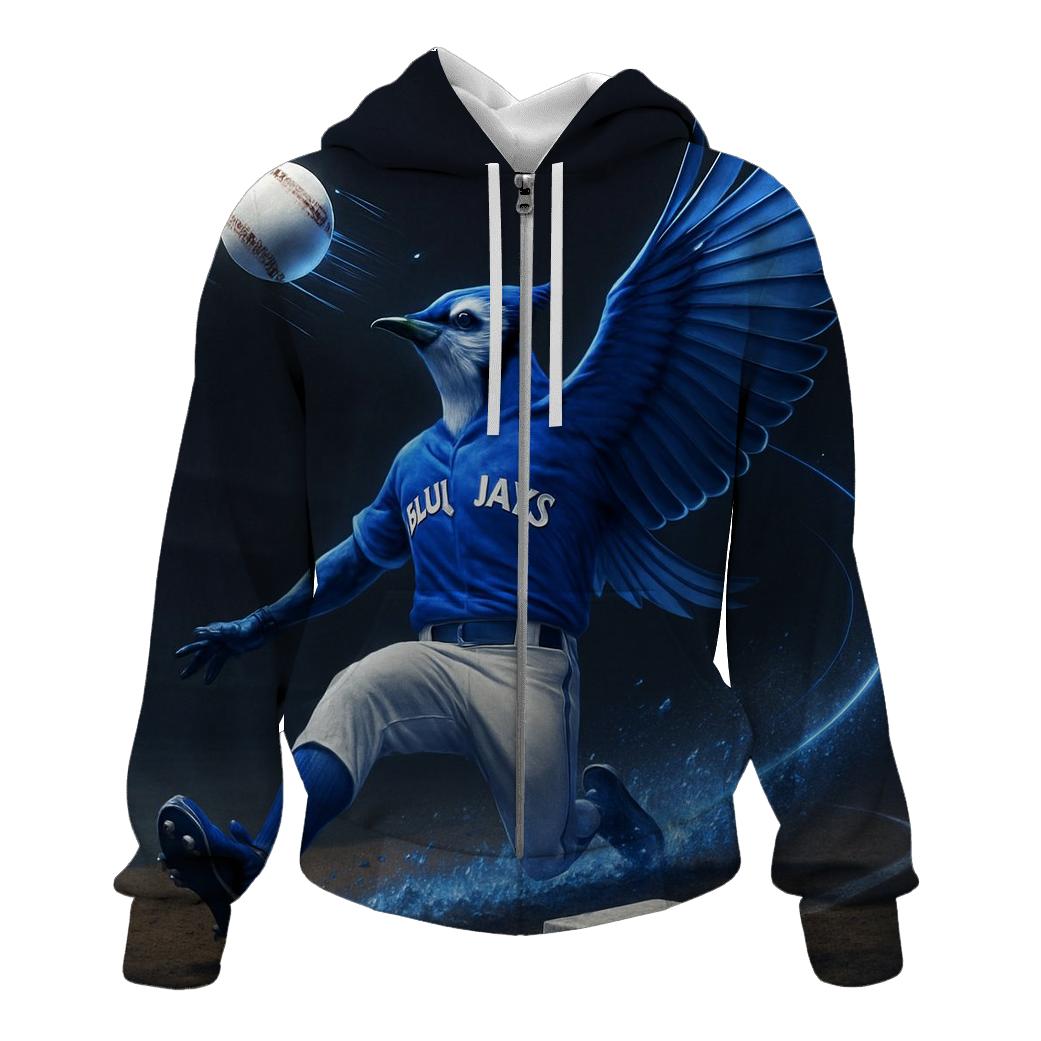 Midnight Slide Arc Blue Jays Fusion graphic hoodies