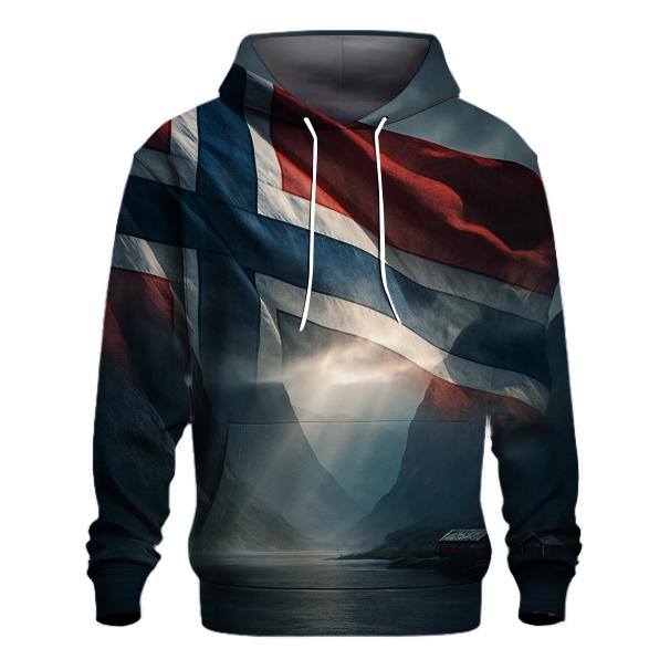 Northern Light Weave Flag Norway zip-up hoodies