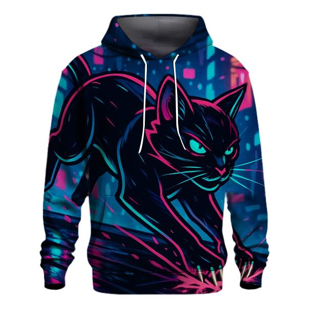 Neon Alley Circuit Cat Sprinter embroidered hoodies
