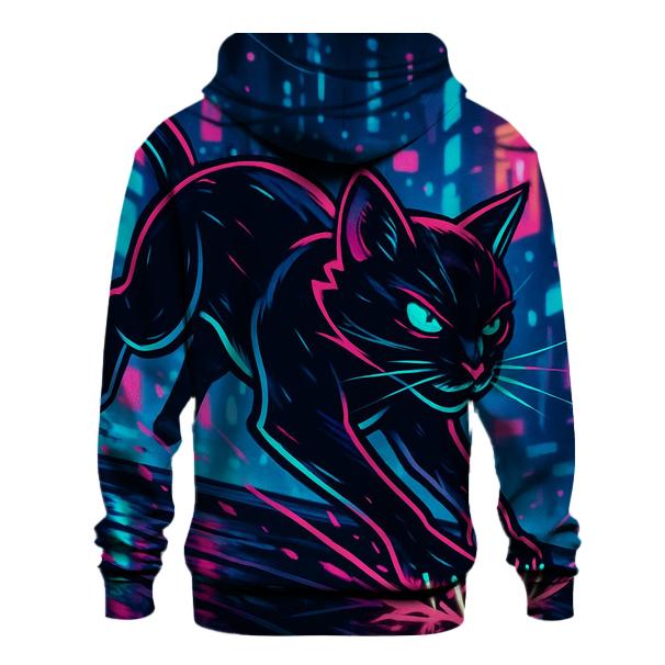 Neon Alley Circuit Cat Sprinter embroidered hoodies