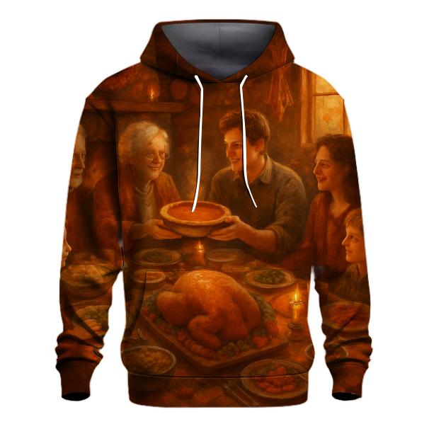 Candlelit Gratitude Cabin Supper lightweight hoodies