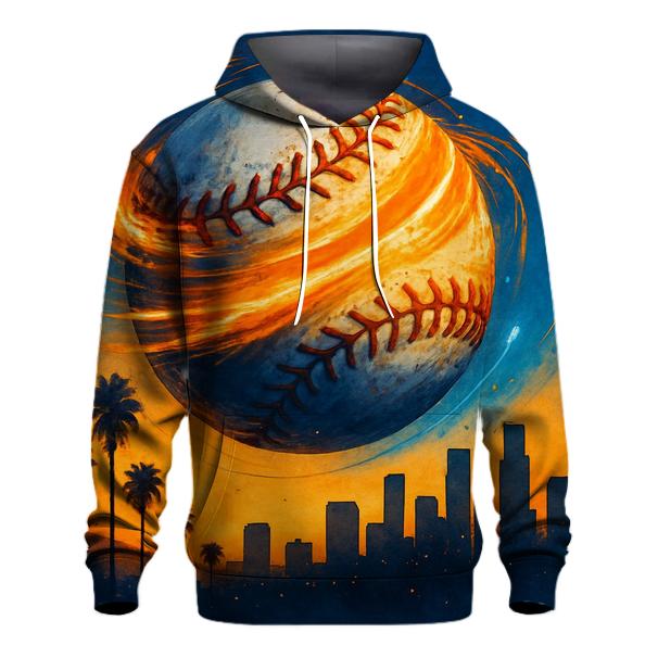 Sunset Seam Spiral Over The City heavyweight hoodies
