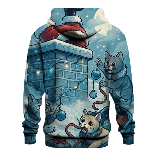 Santa Stuck In Chimney With Mischievous Christmas Cats hoodie styles